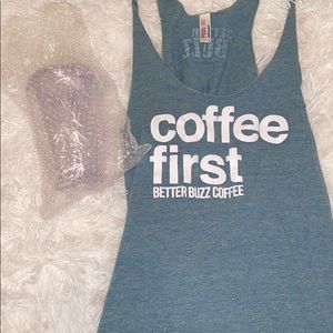 better Buzz coffee cup and T-shirt bundle